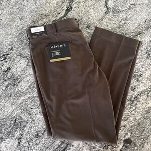 AXIST 38 x 34 Coconut, Brown  Corduroy Dress Pants Men's Flat Front NWT #276